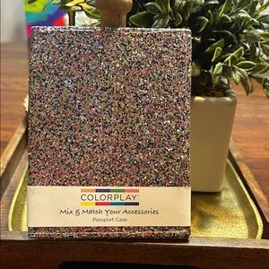 Colorful Glitter COLORPLAY Passport Case